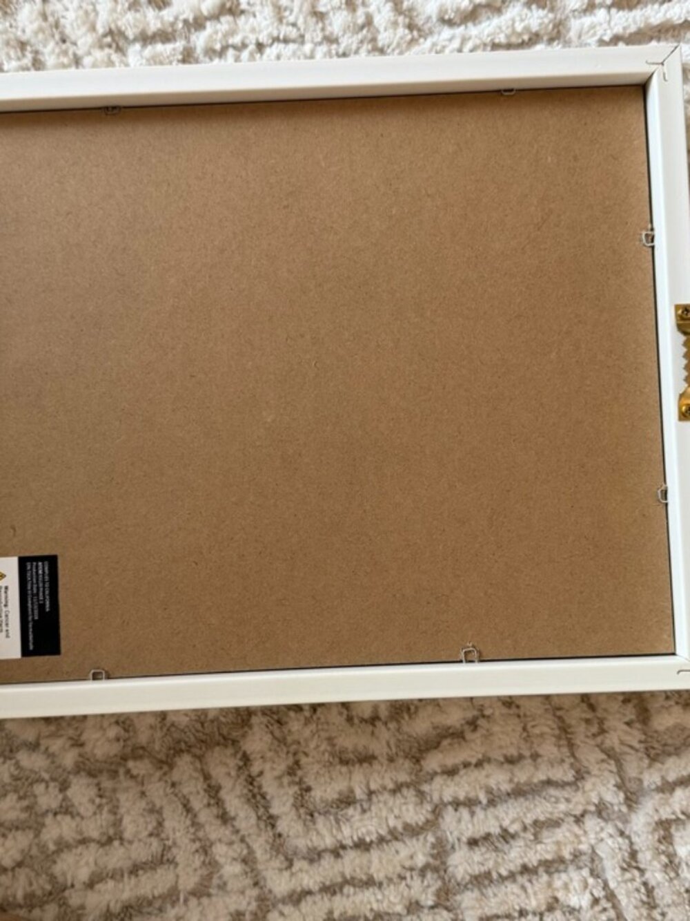 White Picture Frame with Backing
